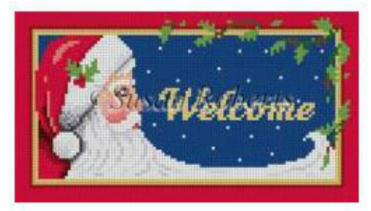 0856 Night Sky Santa Welcome Sign