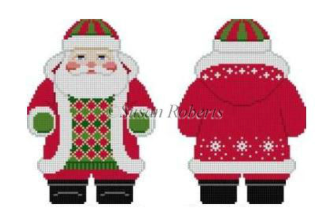 1235 Santa with Toy Bag - 2 Sided