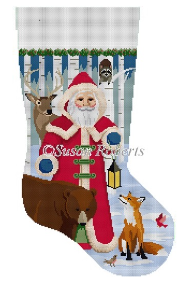 3225 Santa and Forest Friends Stocking
