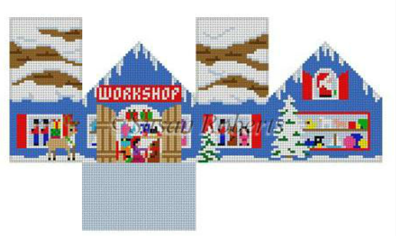 5502-18 Santa's Workshop 3D Mini House