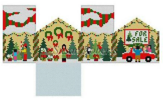 5507-18 Christmas Tree Lot 3D Mini House