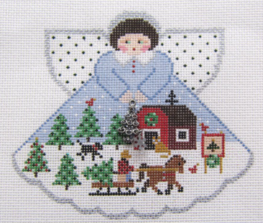 PP996GH Christmas Tree Farm Angel – The Enriched Stitch