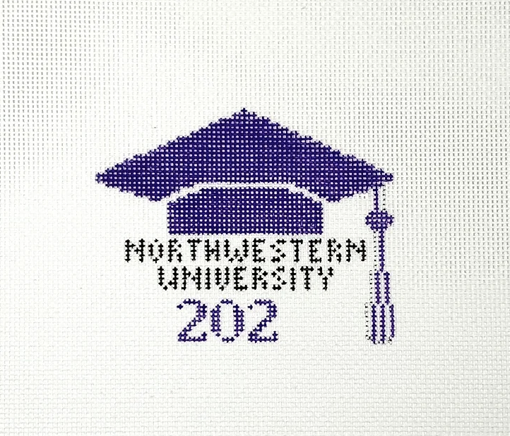 G-54 Northwestern University Graduation Cap – The Enriched Stitch