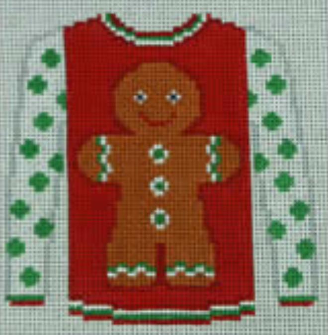 O-199E Gingerbread Boy on Red Sweater