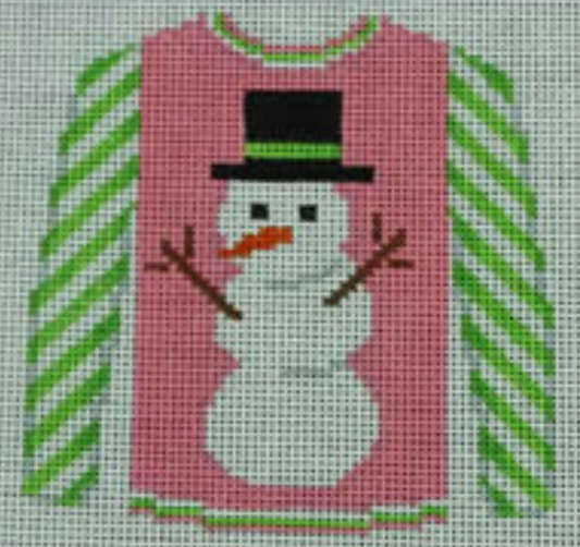 O-199S Snowman on Pink Sweater