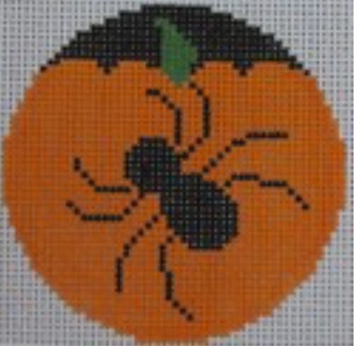 0435H Spider Pumpkin Face