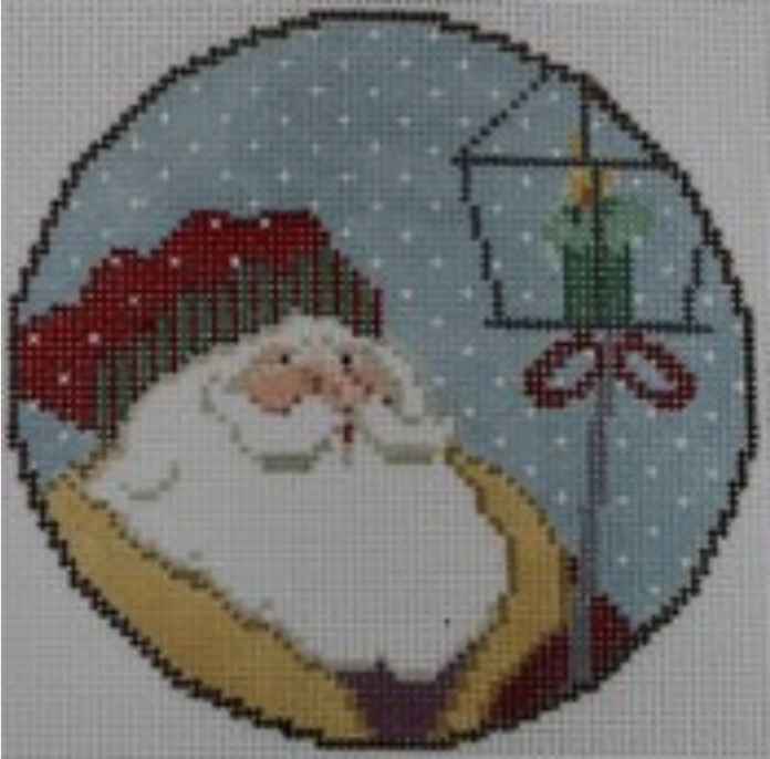 1385U Santa with Lantern Round