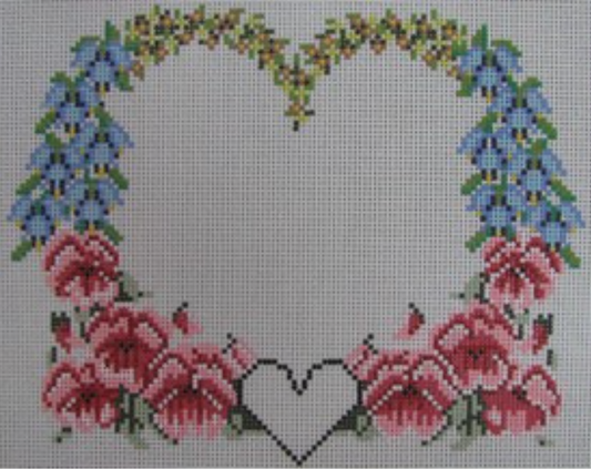 803 Flower Heart Wedding Sampler