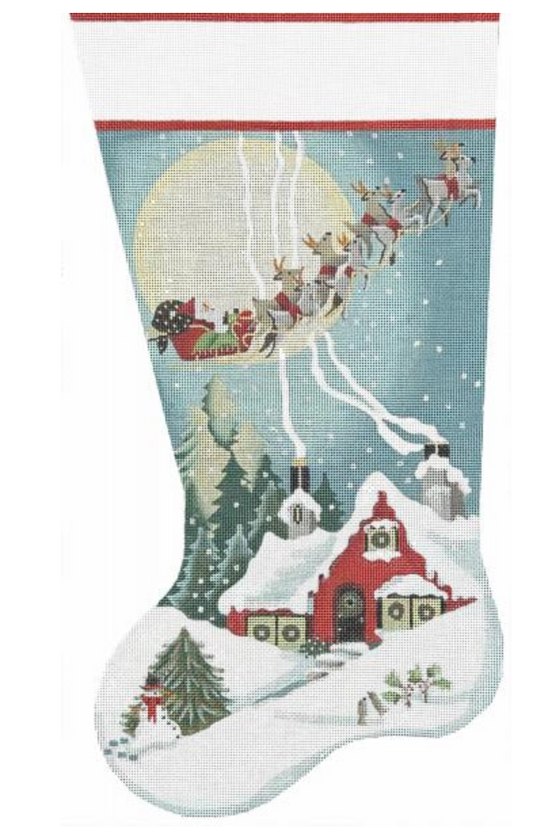 0935A Red Cottage Stocking