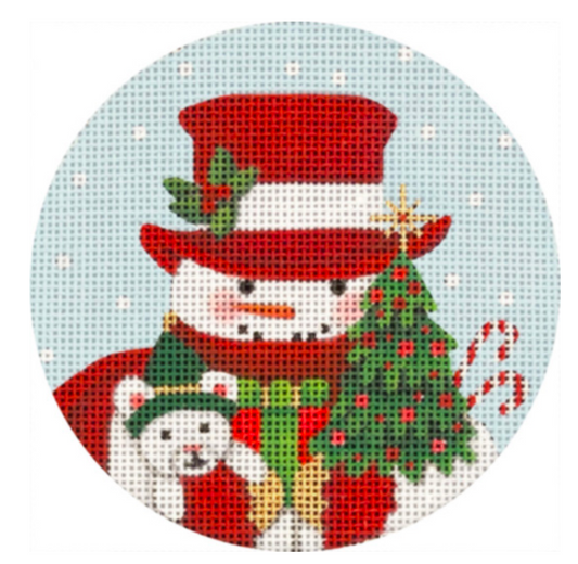 2310 Christmas Tree Snowman Ornament