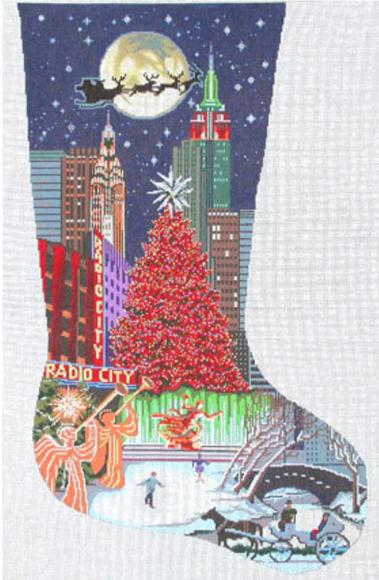 DL501 NYC Christmas Tree Stocking