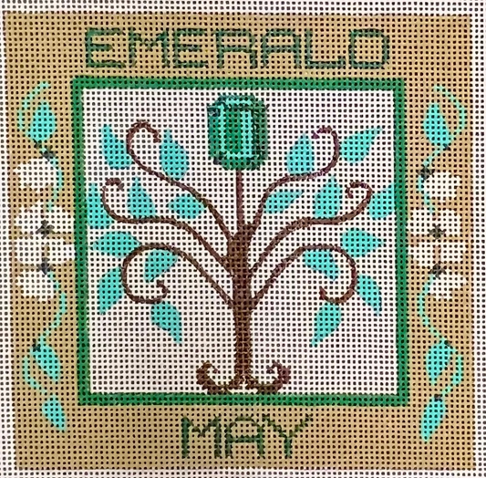 CH-1031 Emerald May Birthstone Square
