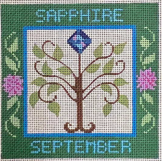 CH-1035 Sapphire September Birthstone Square