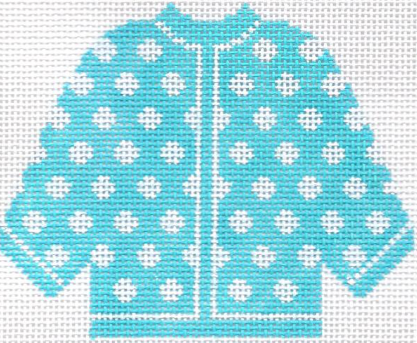 75 Turquoise Polka Dot Sweater