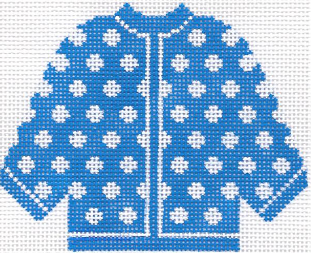 76 Blue Polka Dot Sweater