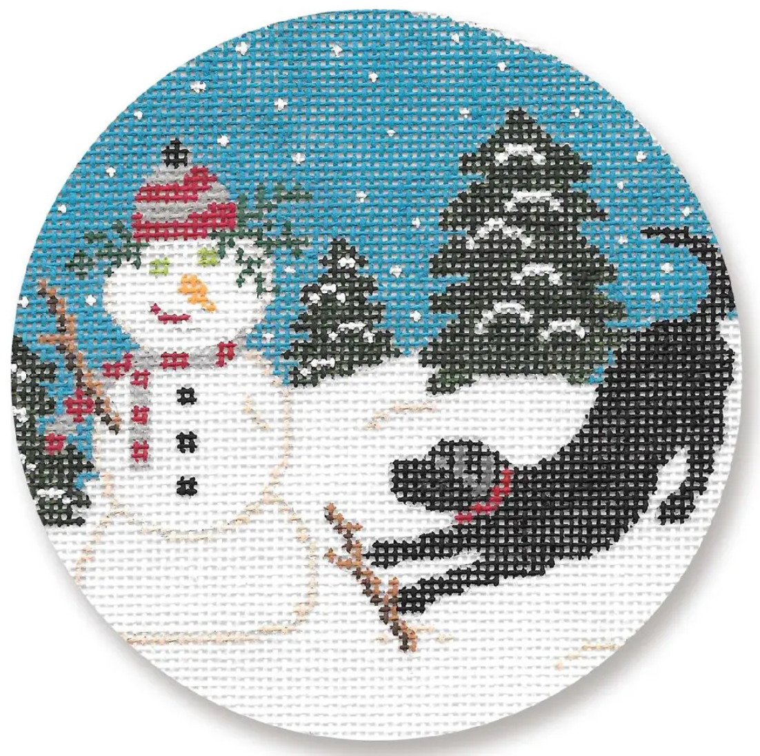 LM-XO26 Black Lab with Snowman