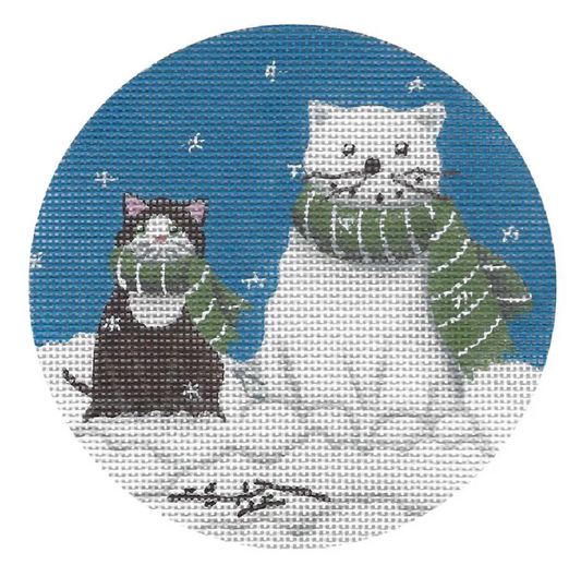 GD-XO04 Black Cat with Cat Snowman