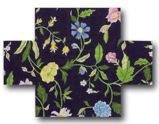 GD-BC02 Flowers on Navy Brick Cover