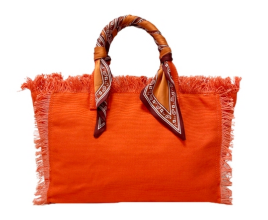 Canvas Beach Bag - Orange
