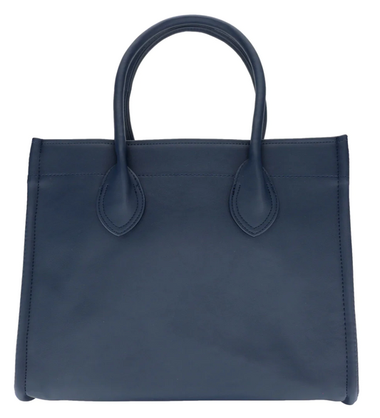 Navy Blue Tote Bag with Strap