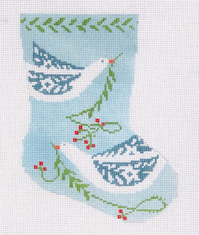 BS04 Peace Birds Mini Stocking