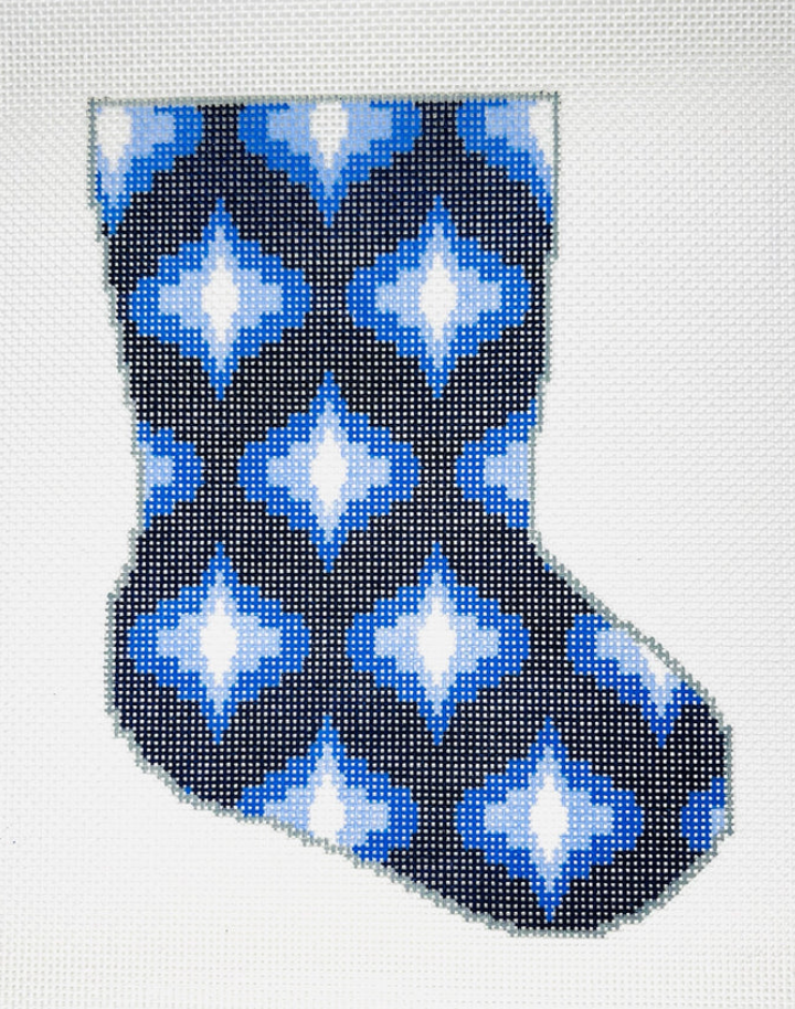 BS49 Classic Blues Ogee Mini Stocking