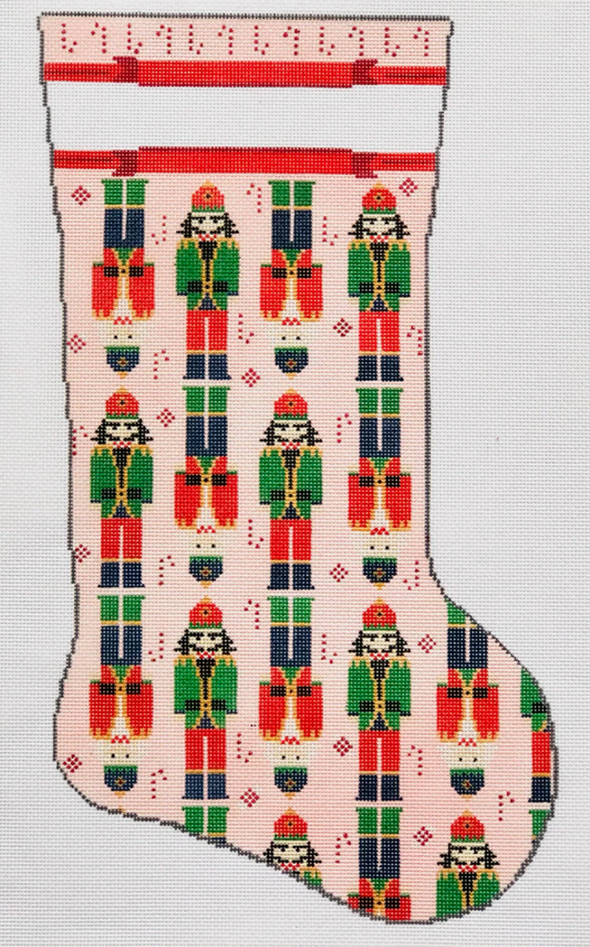 KCD7612P Nutcrackers on Pink Stocking