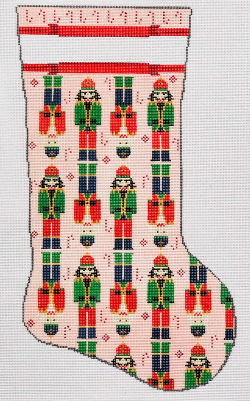 KCD7612P Nutcrackers on Pink Stocking