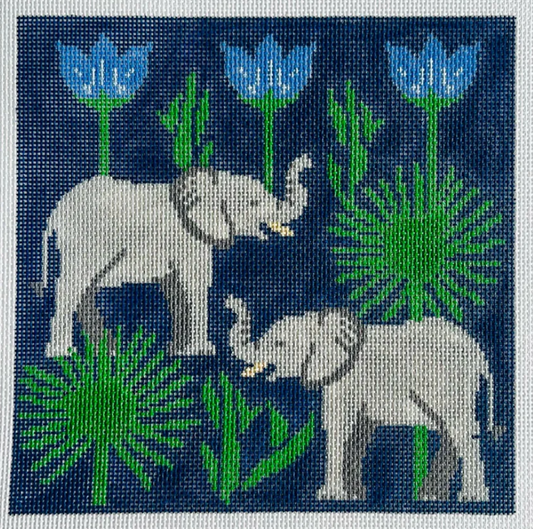 KCD4495 Elephants with Palms