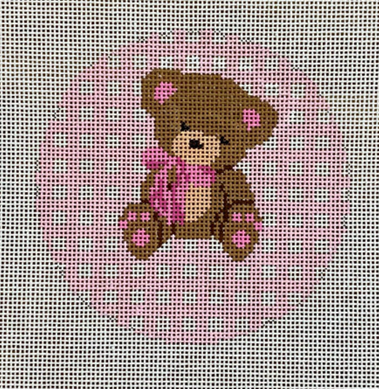 KCD1353P Teddy Bear on Pink Gingham