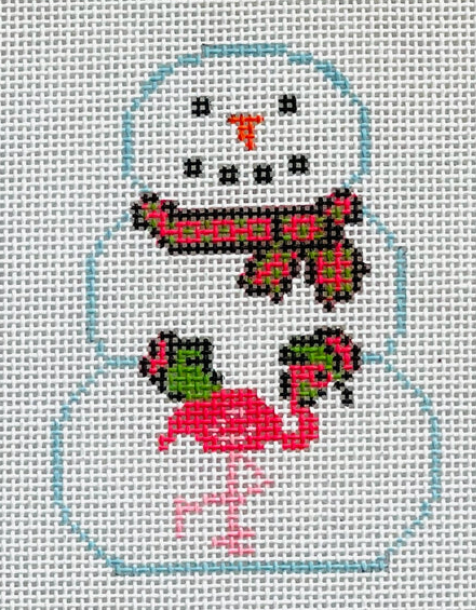KCD1405 Snowman with Flamingo