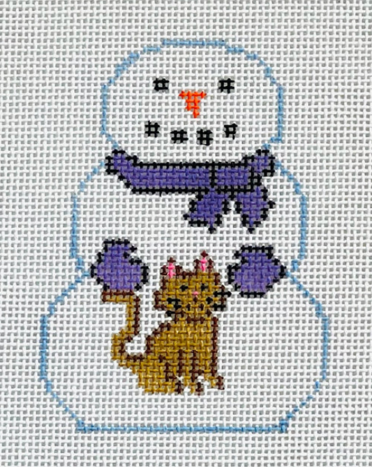 KCD1414 Snowman with Cat