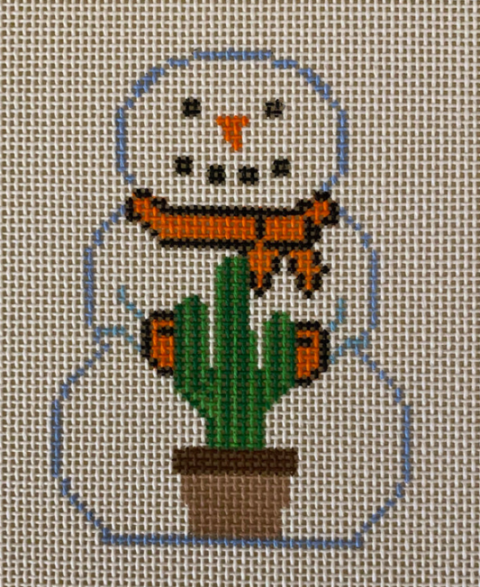 KCD1415 Snowman with Cactus