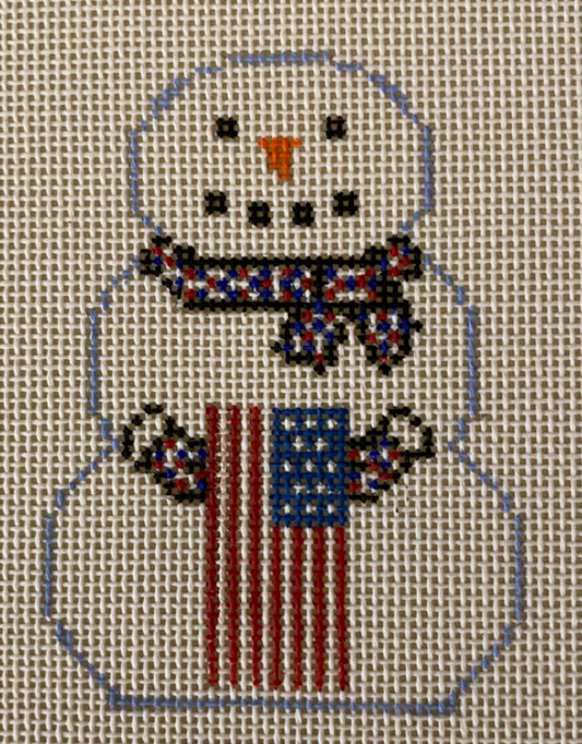 KCD1418 Snowman with Flag