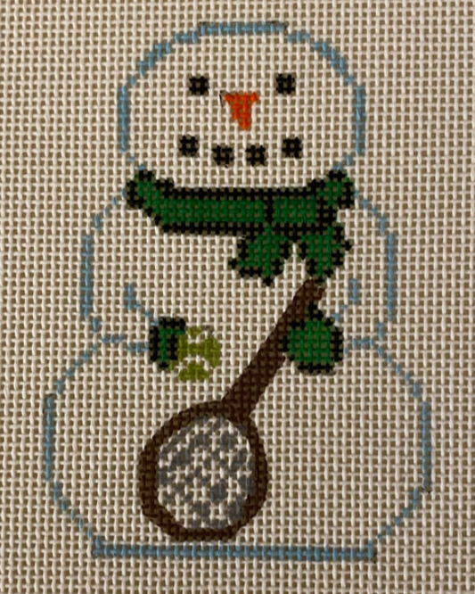 KCD1411 Snowman with Tennis Racket