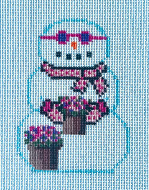 KCD1535 Spring Flowers Snowman