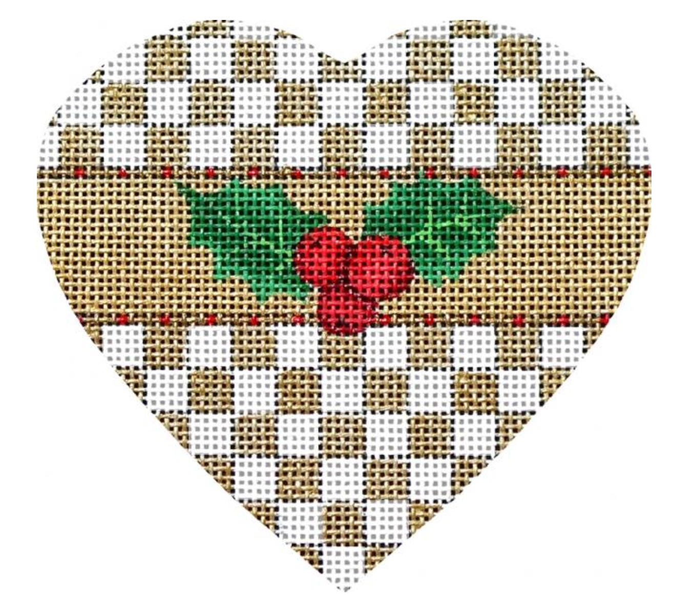 2190H Checkered Holly Heart