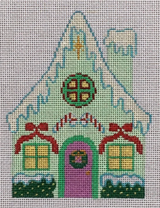 B-385F Mint Green Christmas House