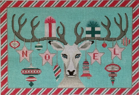 B-384 Noel Deer - Pink and Aqua