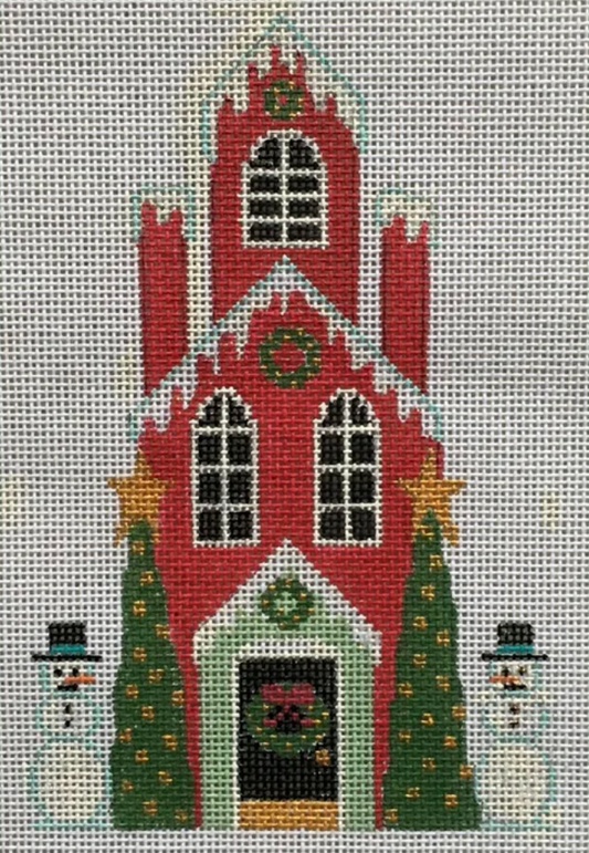 B-385A Red Christmas House