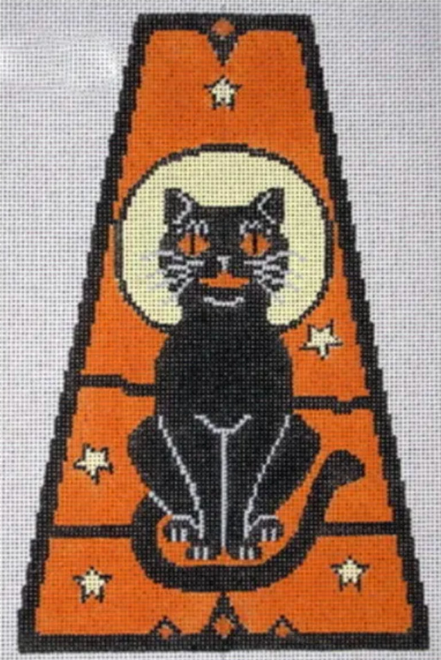 B-267A Vintage Halloween Panel - Black Cat