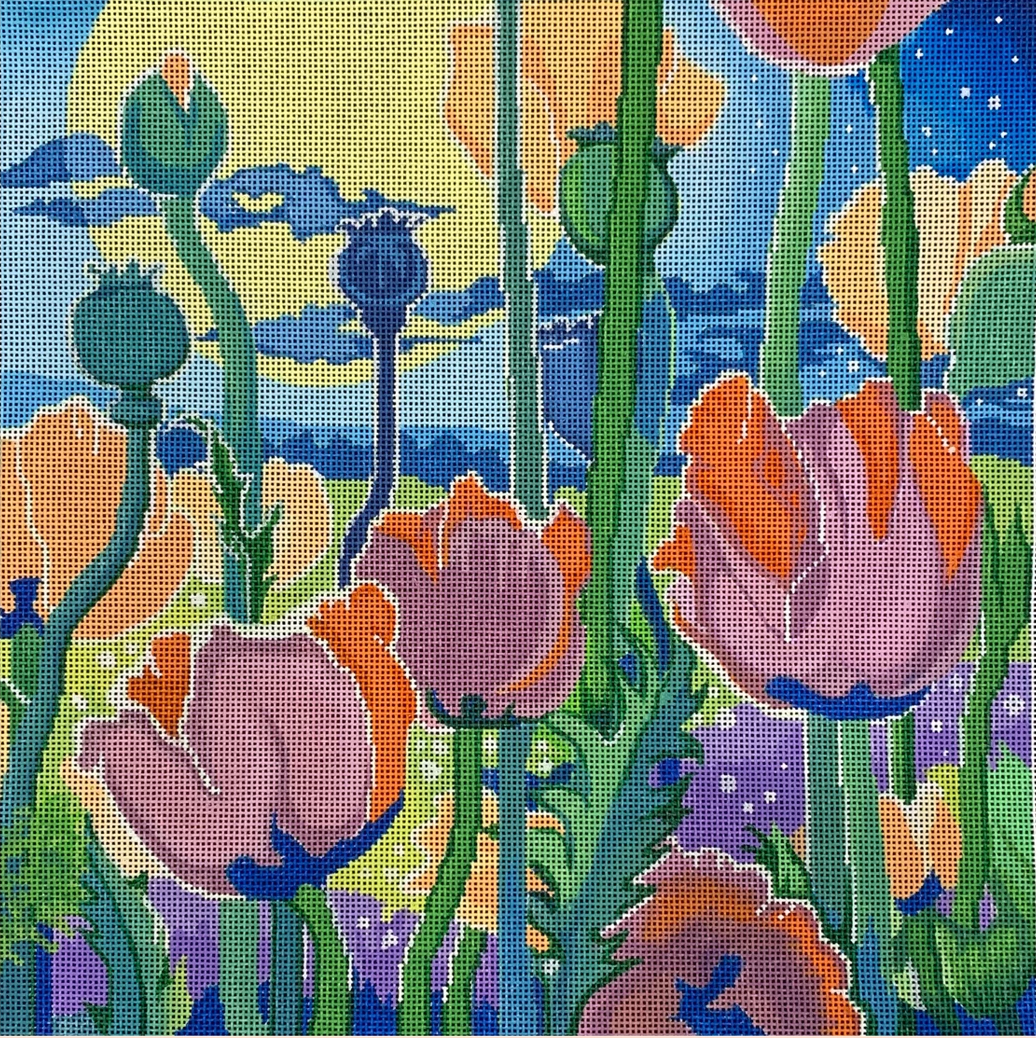 B-488 Moonlit Poppy Garden