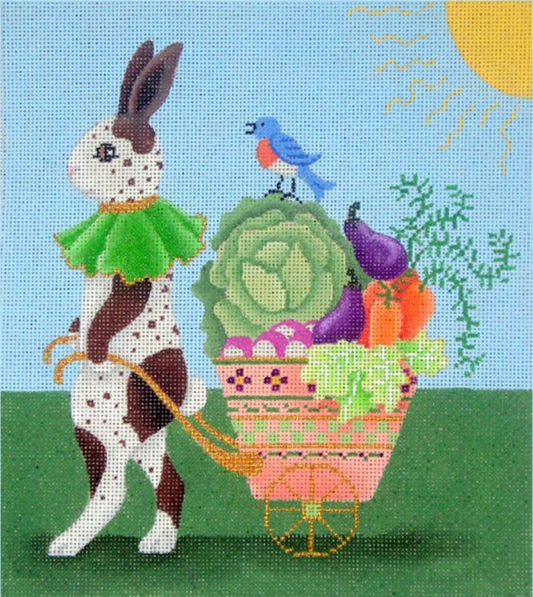 B-201 Spotted Rabbit with Vegetable Cart