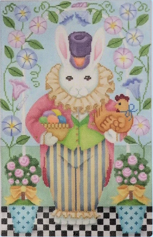 B-303 Easter Rabbit with Morning Glories