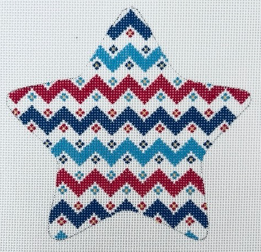 PS20-16 Zig-Zag Patriotic Star