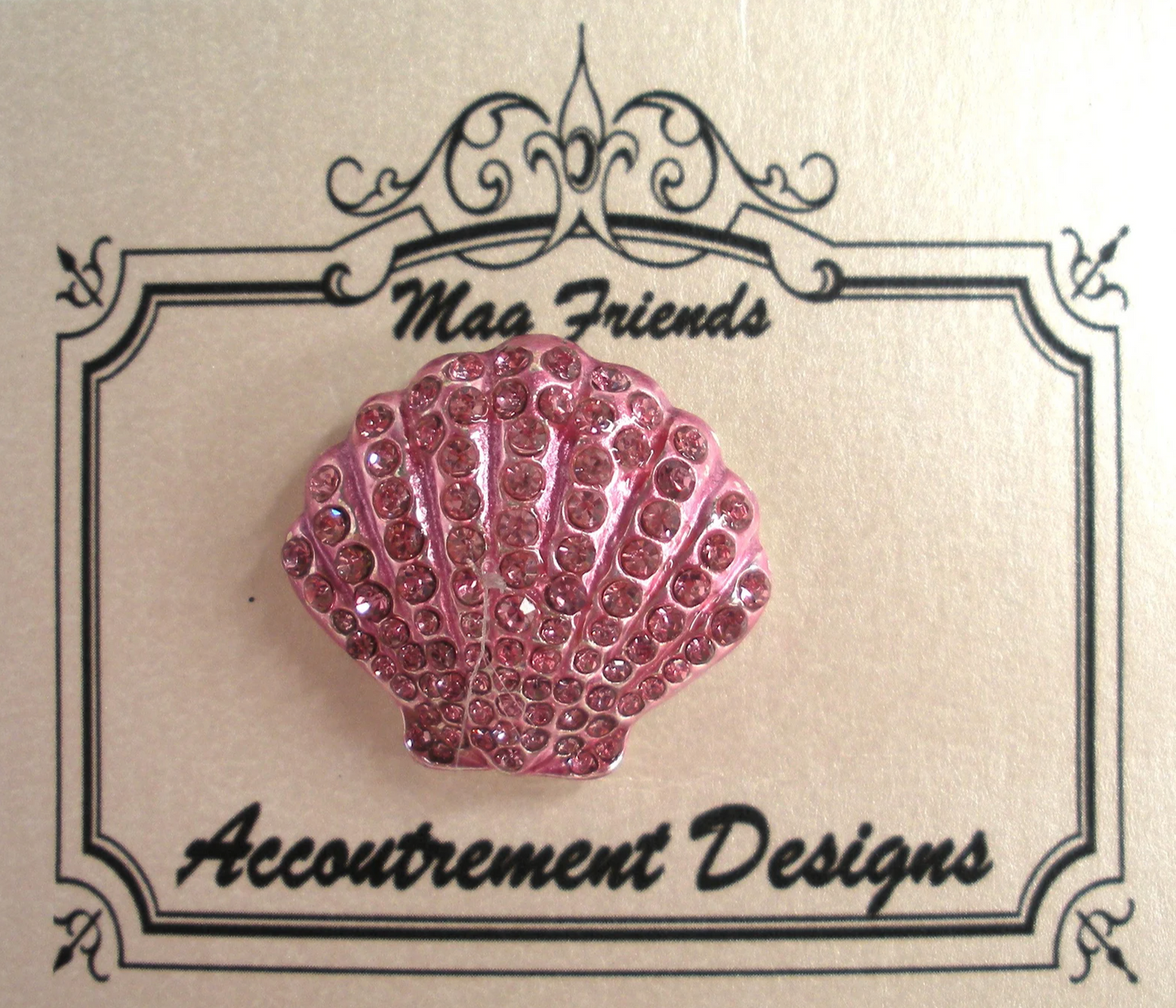 Crystal Shell Needle Minder - Pink