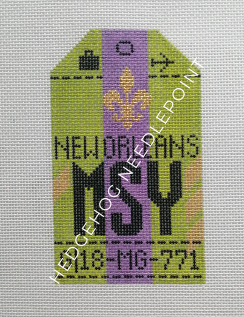 HN MSY New Orleans Retro Travel Tag