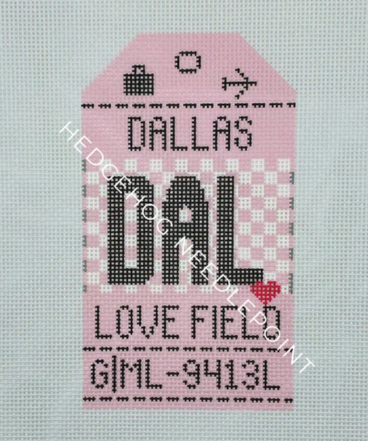 HN DAL Dallas Love Field Retro Travel Tag