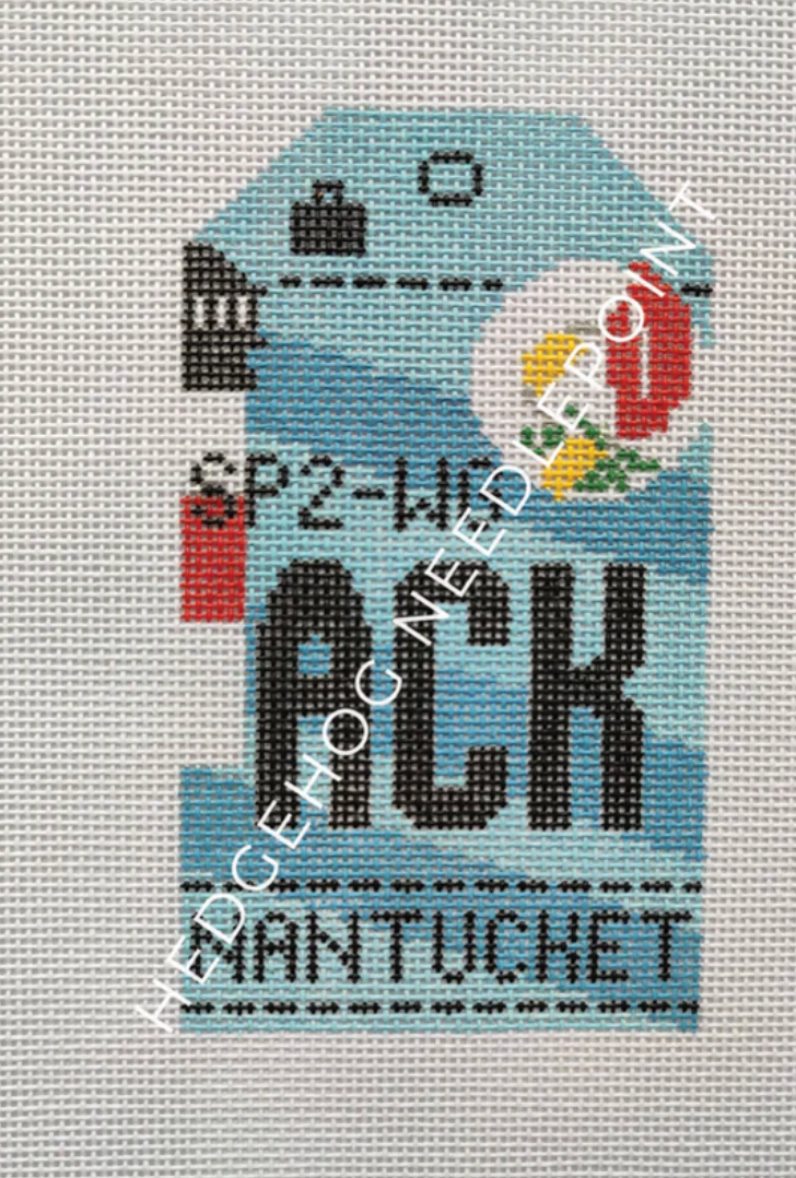 HN ACK Nantucket Retro Travel Tag