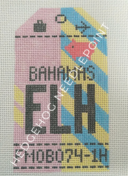 HN ELH Bahamas Retro Travel Tag